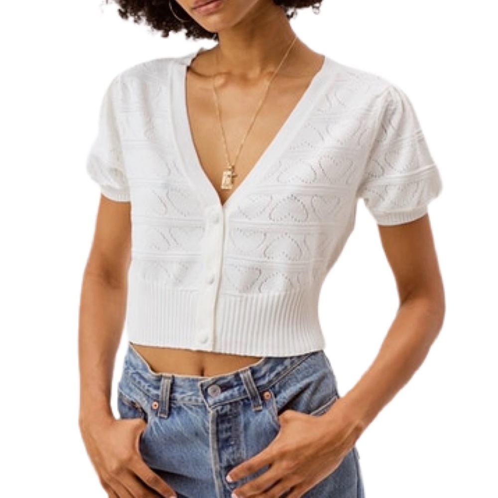 For Love & Lemons Neve Crop Cardigan